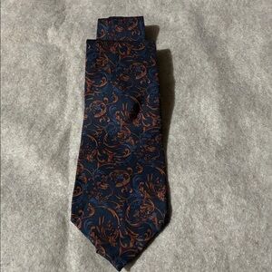Classic Navy and Brown Paisley Tie